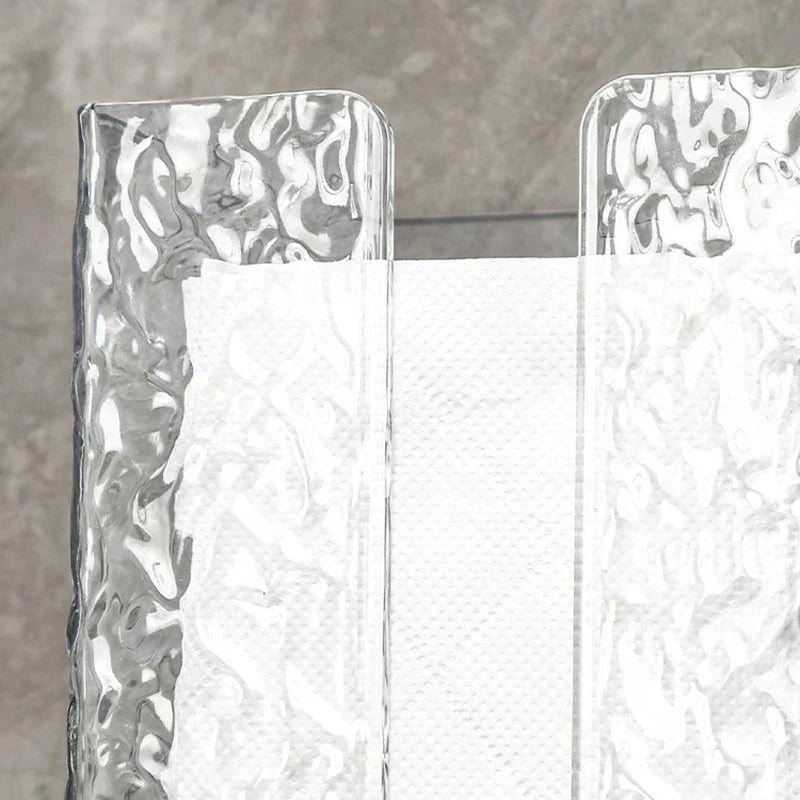 Badezimmer Tissue Box Wall-mounted Paper Case Glacier Style Face Wash Towel Storage Container Sanitary Paper Holder Acrylic Boxes